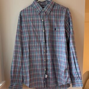 Polo by Ralph Lauren Blue and Pink Plaid L